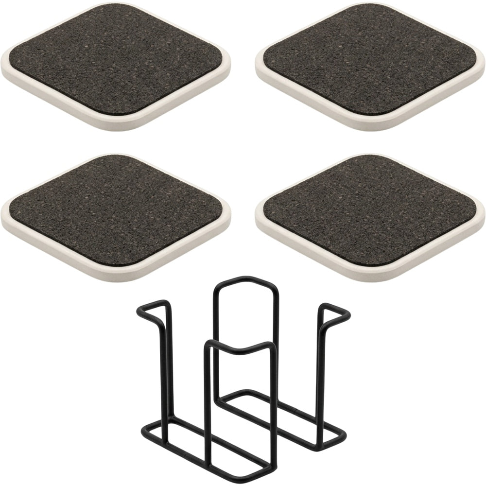 Ywjnp Arcstone Unglazed Ceramic Coasters 4 in Set of 4 - Product view