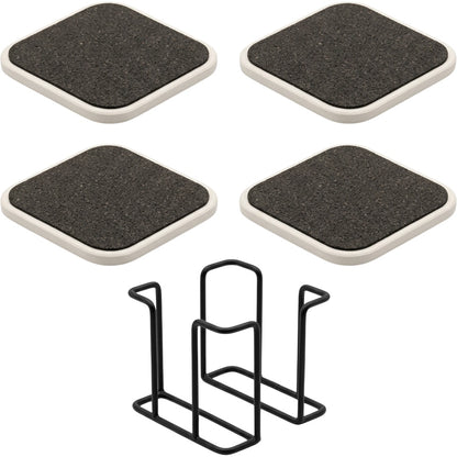 Ywjnp Arcstone Unglazed Ceramic Coasters 4 in Set of 4 - Product view