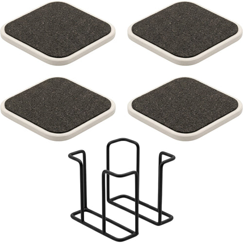 Ywjnp Arcstone Unglazed Ceramic Coasters 4 in Set of 4 - Product view