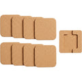 Ywjnp Linegrain Natural Cork Coasters 4 in Set of 8 - Product view