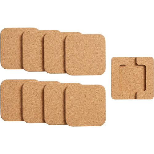 Ywjnp Linegrain Natural Cork Coasters 4 in Set of 8 - Product view